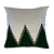 ALMOFADA LINHO CRU 52X52 C/ BORDADO KILIM VERDE - Imagem 1