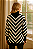 Poncho Feminino de Tricô com Listras em V – Conforto Estruturado com Elegância Visual - Imagem 2