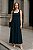 Vestido Evasê Feminino Longo com Decote Quadrado em Algodão - Imagem 2
