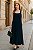 Vestido Evasê Feminino Longo com Decote Quadrado em Algodão - Imagem 4