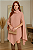 Poncho Feminino de Tricô Irregular Gola Alta Cor Rosa - Imagem 1