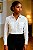 Camisa Acinturada Feminina com Bolsos de Viscose Cor Branco Tamanho M - Imagem 2