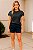 Camiseta Feminina com Babado na Manga de Viscose Cor Preto Tamanho M - Imagem 2