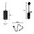 Microfone sem fio duplo Arcano SUSA-11 lapela e auricular - Imagem 9