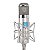 Microfone condensador de tubo Alctron MK47 valvulado c/ módulo e case de madeira - Imagem 3