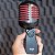 Microfone dinâmico vintage Arcano VT-355-BK retro com maleta - Imagem 6