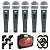 Kit com 5 microfones dinâmicos Arcano Rhodon-8BKIT com fio - Imagem 2