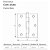Dobradiça Aço Cromado com Anéis 3x2.1/2” Canto Reto Cartela com 3 un. Dobrax - Imagem 2