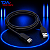 Cabo USB 3.0 A Macho para USB-B Chato Duplo – 0,50m | Alta Velocidade | TJA Tech Info - Imagem 1