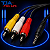 Cabo P2 x 2 RCA Áudio Estéreo 1,5 Metros – Alta Qualidade | TJA Tech Info - Imagem 1