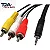 Cabo P2 X 2 Rca Audio Auxiliar Som Estereo 1,5 Metros - Imagem 1