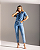 Calça Jogger Jeans Moletinho Clara - Imagem 1