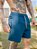 Short Masculino Tactel com Elastano Azul Petróleo - Imagem 5