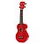 UKULELE SOPRANO SERIE RAINBOW VERMELHO - Imagem 3