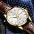 Relógio Masculino Dourado Social Olevs Pulseira De Couro - Imagem 7