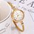Relógio Feminino Mini Dourado Analógico Pulseira Ajustável - Imagem 2