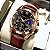 Relógio Masculino Dourado Social Tisselly Pulseira Em Couro - Imagem 3