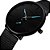 Relógio Masculino Casual Metálico Luxo Ultra Fino Aço Inox - Imagem 2
