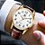 Relógio Casual Masculino Olevs Dourado Pulseira De Couro - Imagem 8