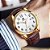 Relógio Casual Masculino Olevs Dourado Pulseira De Couro - Imagem 5