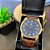 Relógio Masculino Olevs Casual Dourado Pulseira De Couro - Imagem 3