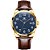 Relógio Masculino Olevs Casual Dourado Pulseira De Couro - Imagem 1