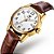 Relógio Feminino De Pulso Social Dourado Pulseira Em Couro - Imagem 2