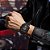 Relógio Masculino Casual Luxo Cronógrafo Pulseira Em Couro - Imagem 7