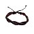 Pulseira Bracelete Masculina Couro Marrom Trançado Ajustável - Imagem 3