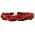 Pulseira Masculina Bracelete Couro Trançado Vermelho Ajustável - Imagem 1