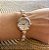 Relógio De Pulso Feminino Clássico Pequeno Quartz Com Pedras - Imagem 6