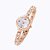 Relógio De Pulso Feminino Clássico Pequeno Quartz Com Pedras - Imagem 1