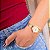 Relogio Feminino Dourado Condor Pequeno Kit Colar E Brincos - Imagem 5
