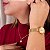 Relogio Feminino Dourado Condor Pequeno Kit Colar E Brincos - Imagem 4
