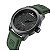 Relógio Masculino Naviforce Preto E Verde Pulseira Em Couro - Imagem 2