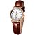 Relógio Feminino Social Dourado De Pulso Pulseira De Couro - Imagem 1