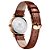 Relógio Feminino Social Dourado De Pulso Pulseira De Couro - Imagem 3
