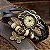 Relogio Feminino Dourado Pulseira De Couro Bracelete Vintage - Imagem 5