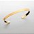 Pulseira Bracelete Dourada Em Aço Inoxidável Lisa Premium - Imagem 7