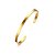 Pulseira Bracelete Dourada Em Aço Inoxidável Lisa Premium - Imagem 1