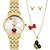 Kit Relógio Condor Dourado Feminino Disney Minnie Mouse Case - Imagem 1