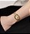 Relógio Feminino Dourado Analógico Oval Mini Social Aço Inox - Imagem 3