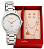 Relógio Condor Luxo Feminino Prata Rose Kit Colar Borboletas - Imagem 1