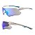 Óculos de Sol Pendulari Flash Armação Branca Lente Azul UV - Imagem 1
