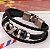 Pulseira Masculina Preta E Azul Com Fecho Moda Estilo - Imagem 8