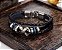 Pulseira Masculina Preta E Azul Com Fecho Moda Estilo - Imagem 6