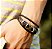 Pulseira Masculina Preta E Azul Com Fecho Moda Estilo - Imagem 7
