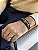 Pulseira Masculina Preta E Azul Com Fecho Moda Estilo - Imagem 5
