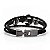 Pulseira Masculina Feminina Couro Âncora Navy Moda Bracelete - Imagem 2