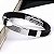 Pulseira Masculina Preta Em Silicone Couro E Aço Inoxidável - Imagem 1